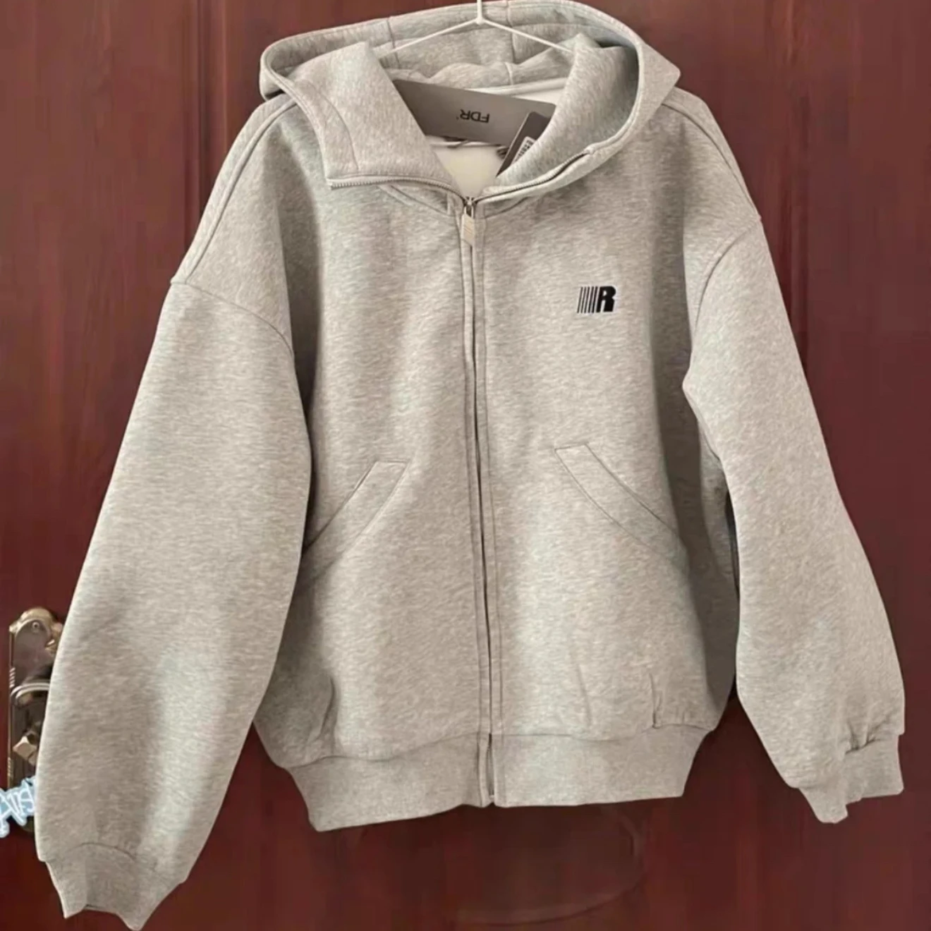 Unisex Loose Fit Zipper Hoodie Sweatshirt Outlet Store Collaboration Long Sleeve Hooded Jacket for Men And Women