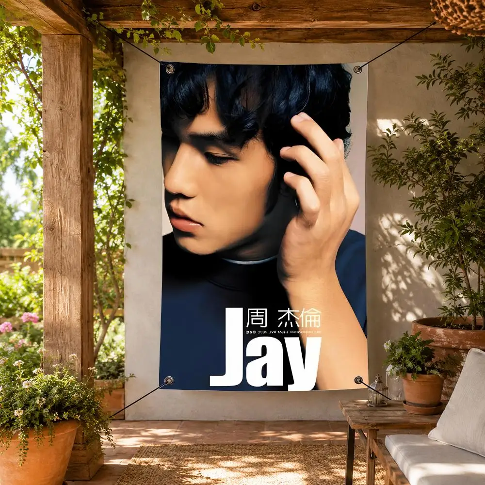 Singer J-Jay Chou Flags Decorative Flag Banner for Indoor Outdoor Wall Garden Yard Porch Patio Home Party Decor