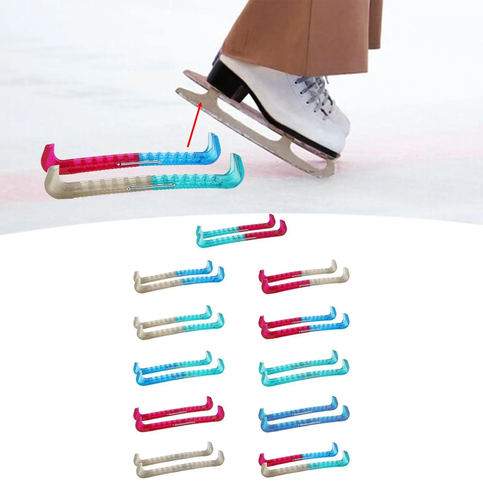 قطعتان من أغطية حماية التزلج على الجليد لرياضات الهوكي على الجليد