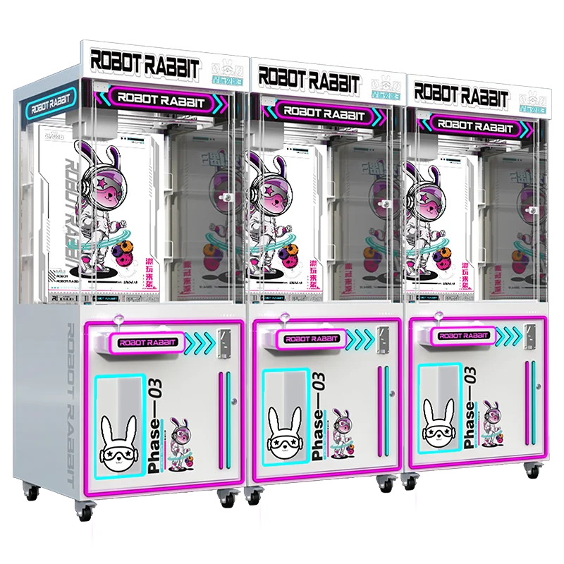 

Роскошный игровой автомат COSMIC RABBIT 3 с разноцветной подсветкой и звуком, коммерческий, с оплатой по QR-коду и монетами, настраиваемый, для ловли кукол, специальная серия