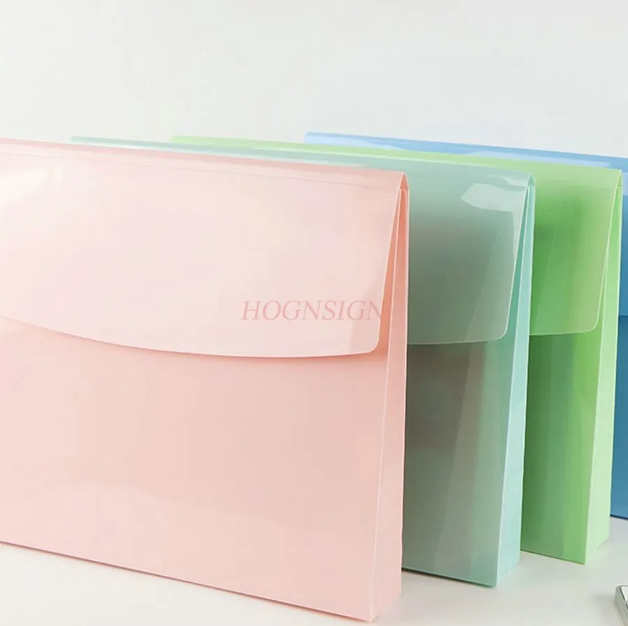 2pcs A4 สีทึบแฟ้มพลาสติกกระเป๋าโฟลเดอร์,เครื่องเขียนนักเรียน,กระดาษสอบวัสดุ sorting กระเป๋าขนาดใหญ่ความจุ