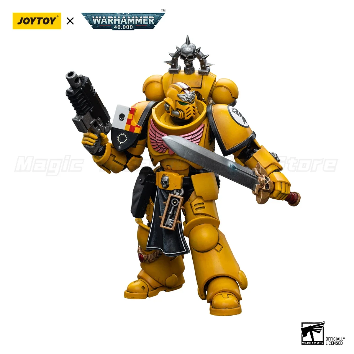 【MT】 JOYTOY Warhammer 40K Pugno Imperiale Tenente con Power Spada Modello Anime Giocattoli Regalo 1/18 Action Figure