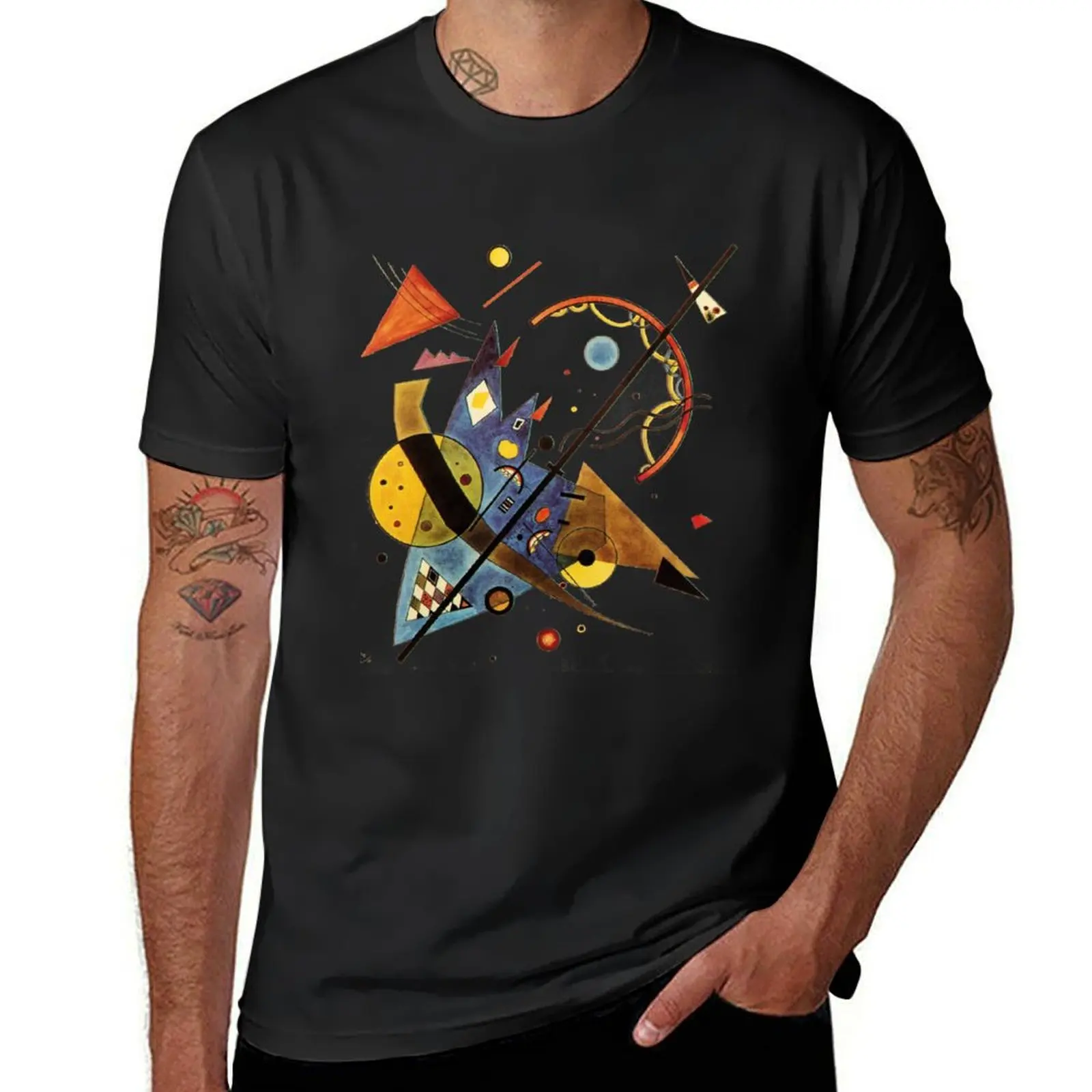 HD. Arch in Point, by Wassily Kandinsky T-Shirt anime oversizeds anime clothes heavy weight t shirts for men