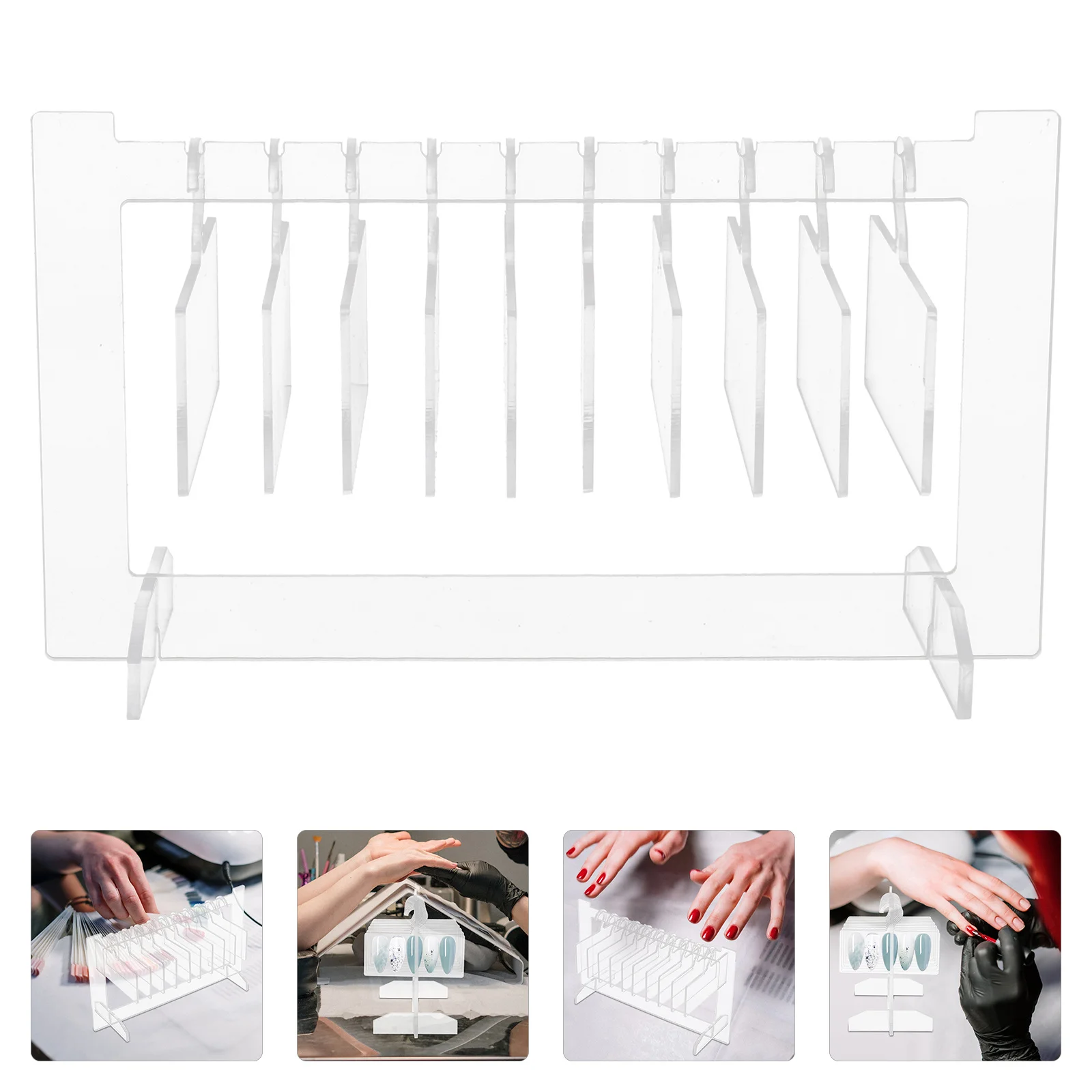 

1Set Manicure Display Frame Reusable False Nail Holder for Home and Professional Use Nail Box Organizer Manicure Display Board