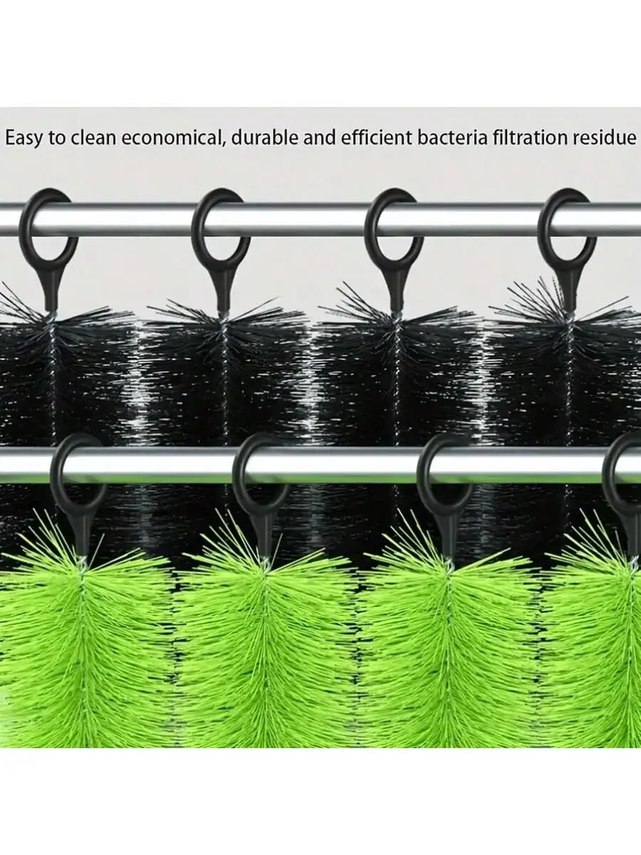 

Aquatic Pond Filtration Brush Spiral Arrangement Filter Material for Koi Fish Pond Highly Hydrophobic Stabilizes Water Velocity