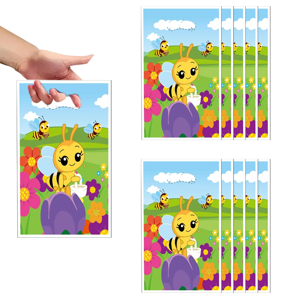 10-30PCS Sacs cadeaux abeilles, sacs à bonbons en plastique, sacs de fête pour enfants, garçons et filles, fournitures de décoration d'anniversaire, baby shower