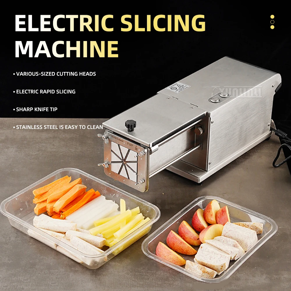 

Strip Cutter Commercial Taro Cutter Machine Potato Cutter Electric Radish Pusher Cucumber Cutter