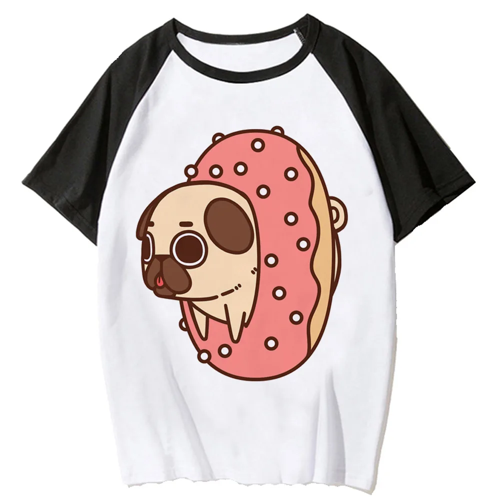 Pug top women anime streetwear tshirt female graphic clothes