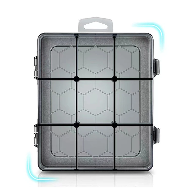 Adjustable 9-24 Grids Compartment Plastic Storage Box Jewelry Bead Screw Tool Holder Case Black Transparent Organizer Container