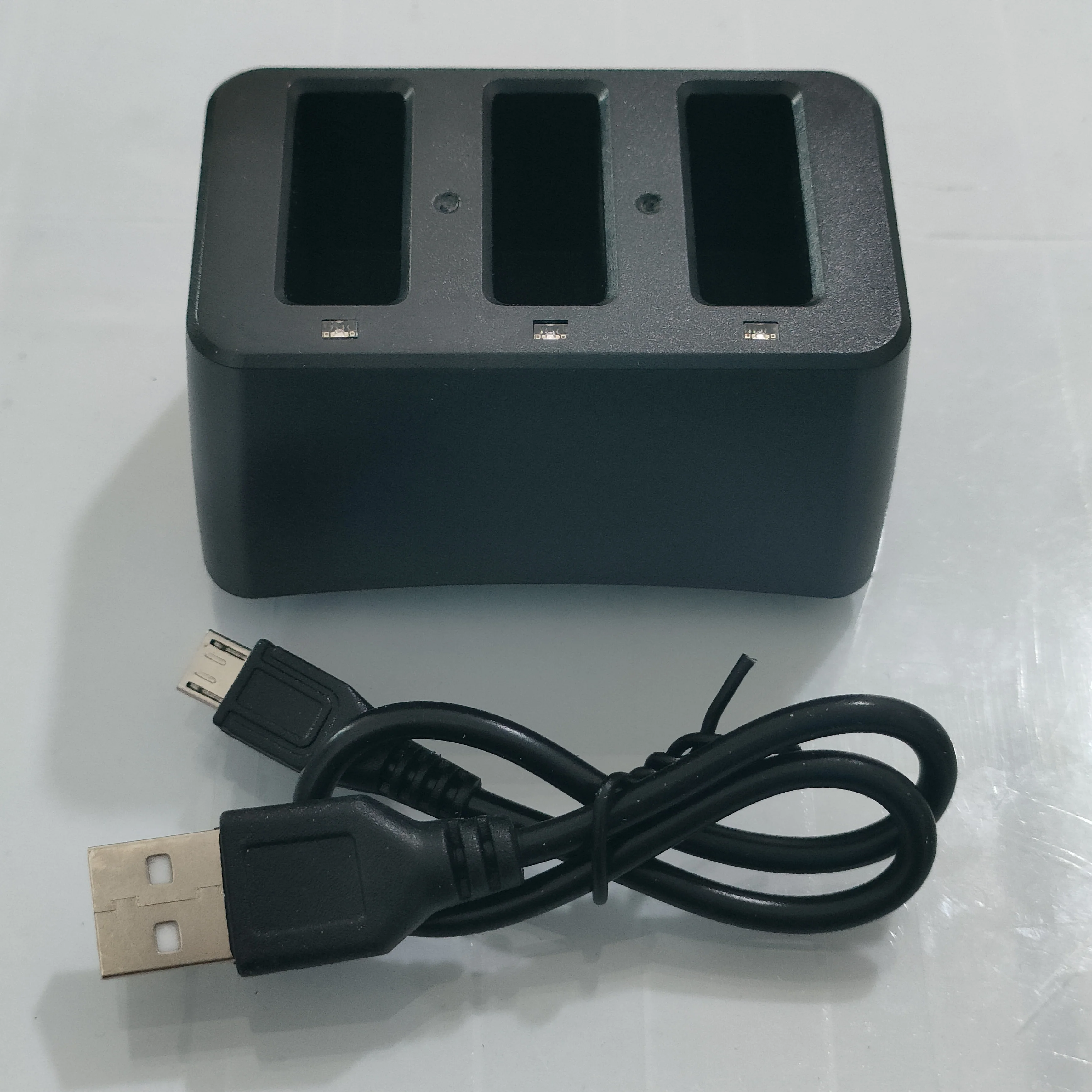 Cargador de batería Lipo negro 3 en 1 para kits de accesorios de drones TELLO