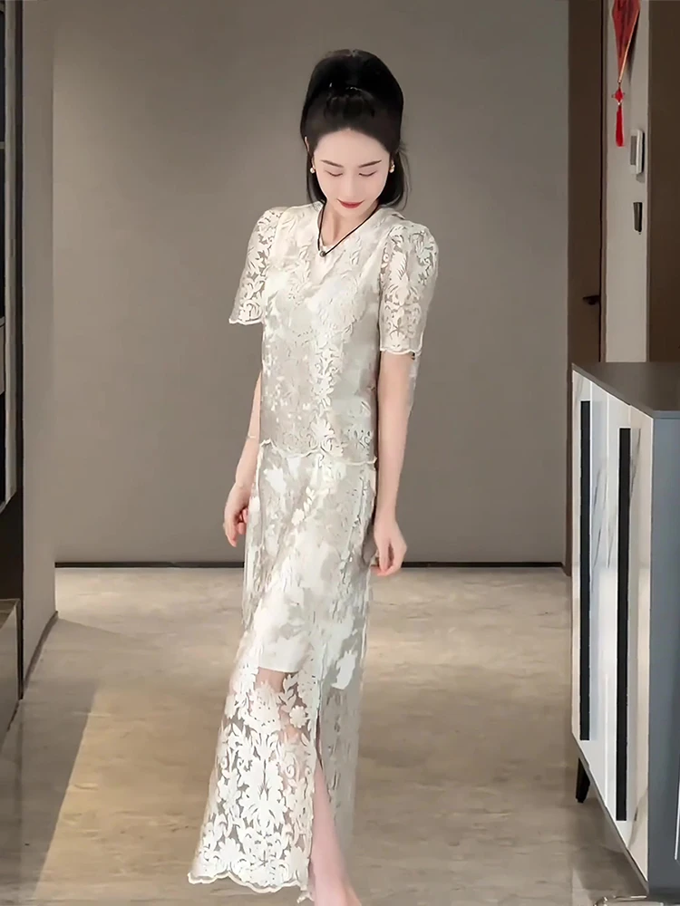 

Комплект из топа и юбки Ele ort Sve для женщин: легкий, модный, роскошный летний наряд во французском стиле