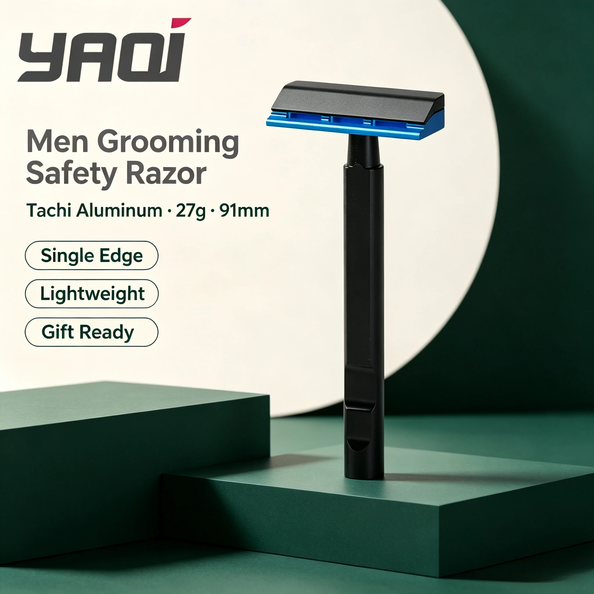 2026-yaqi-tachi-version-de-aluminio-maquinilla-de-afeitar-de-seguridad-de-un-solo-filo-ligera-negra-y-azul-91mm-de-longitud-aproximadamente-27g