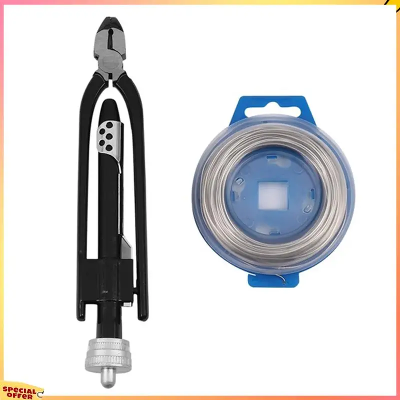 ABFI 1Set سلك أمان الطيران قفل كماشة 7.5 متر فيوز سلك أمان التواء كماشة مجموعة