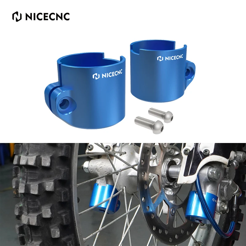 

NiceCNC 1 Pair Aluminum Front Fork Lower Leg Shoe Guard Protector For Yamaha YZ85 YZ 85 2002-2018 5PA-23110-00-00 Black Blue