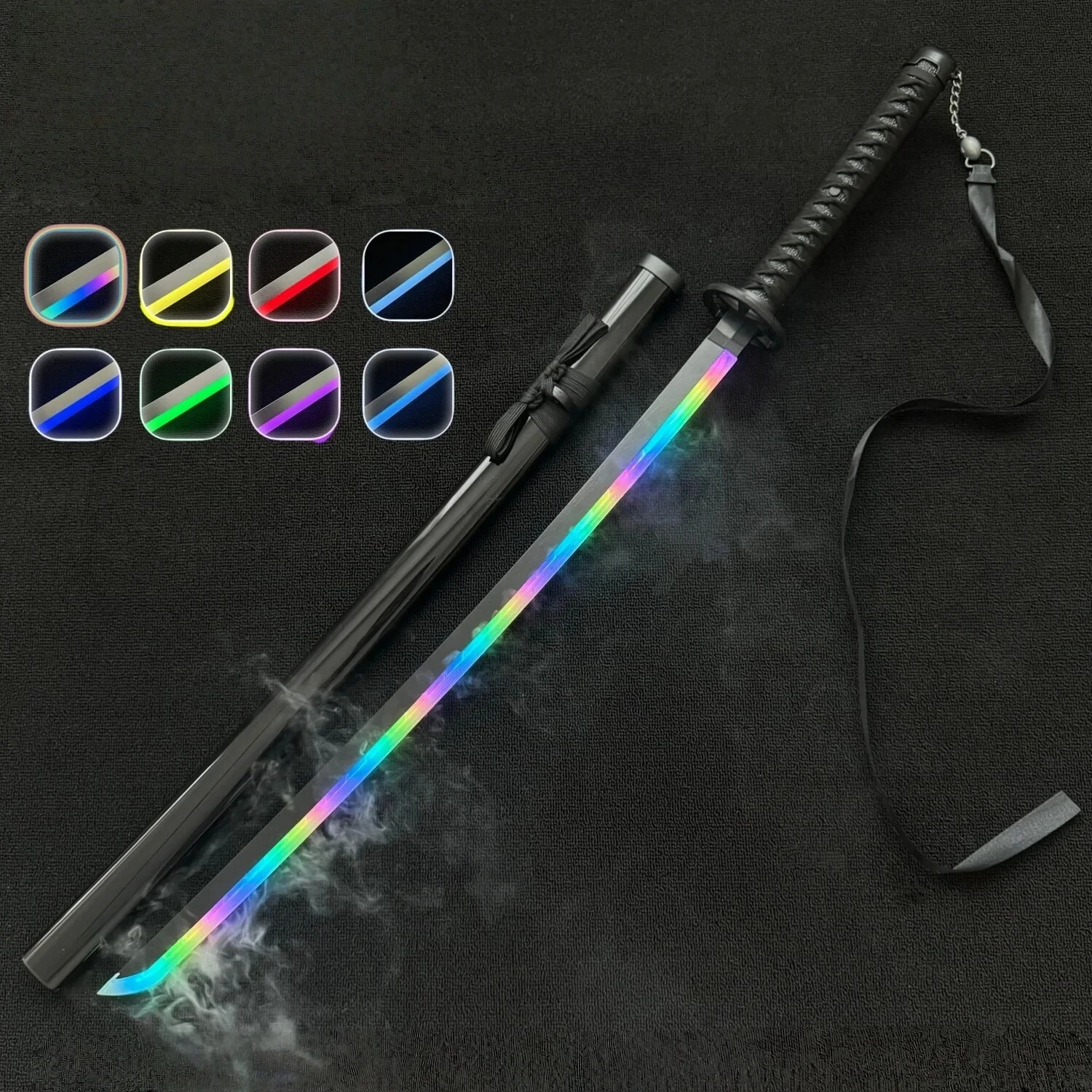 40 Zoll Rukia Weißes Katana Original Samurai-Säbel Bleach Anime-Schwert Cosplay-Requisite Originalgröße Japanisches Katana Ninja-Messer Deko-Geschenk