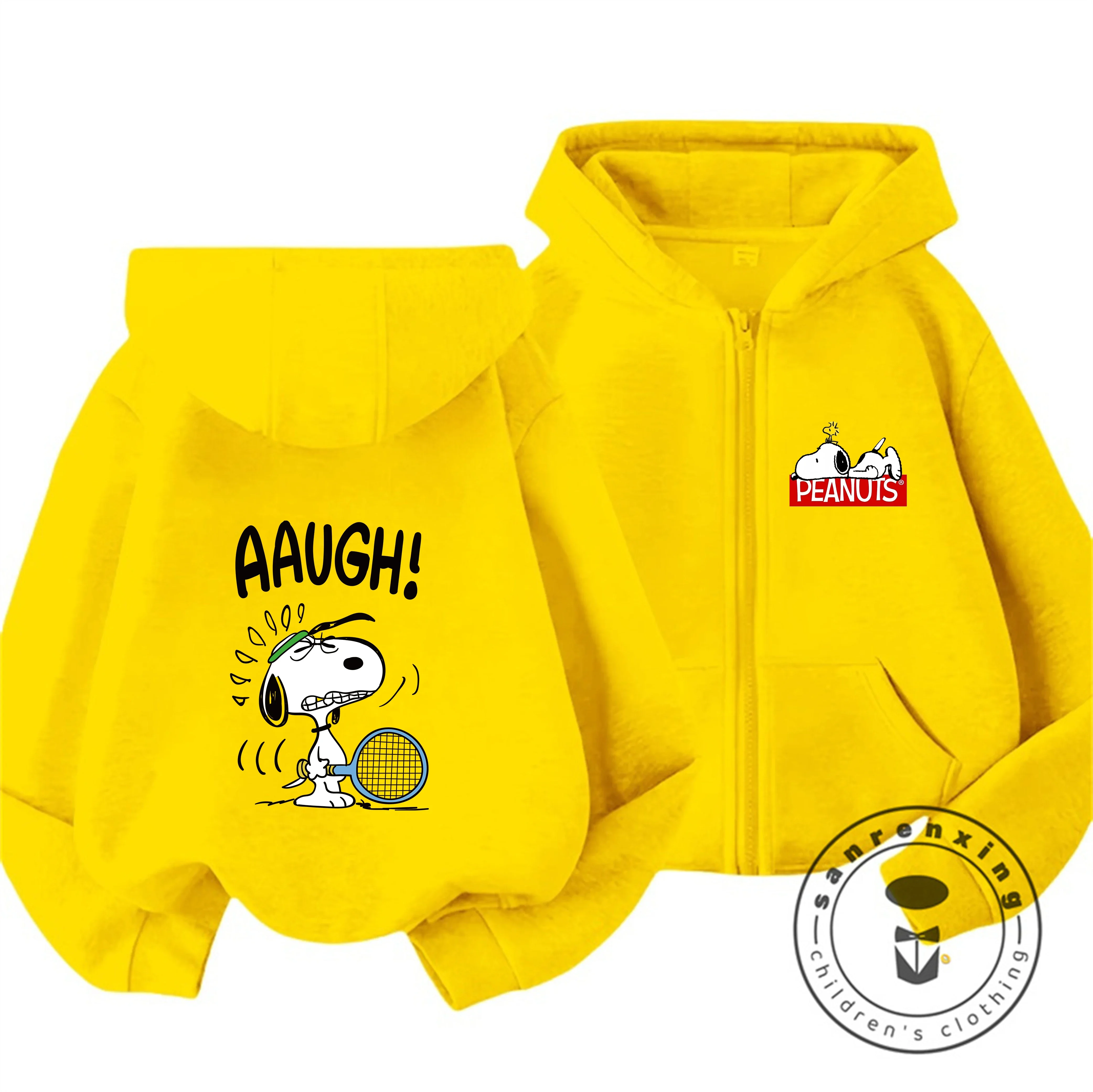 Hot Cartoon Zipper Hooded Sweatshirt Cute Casual Autumn Winter Street Style Kids Top Snoopy Boys Girls 3 14