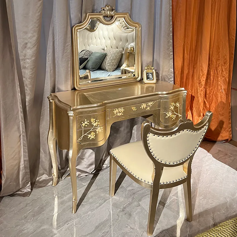 French dressing table European high-end dressing table Palace master bedroom high-end princess luxury dressing table
