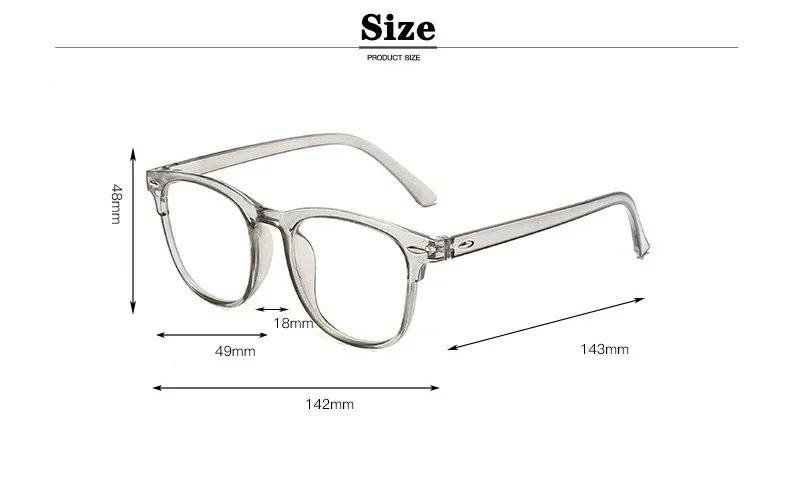 Round Clear-Lens Glasses Set — product information 3