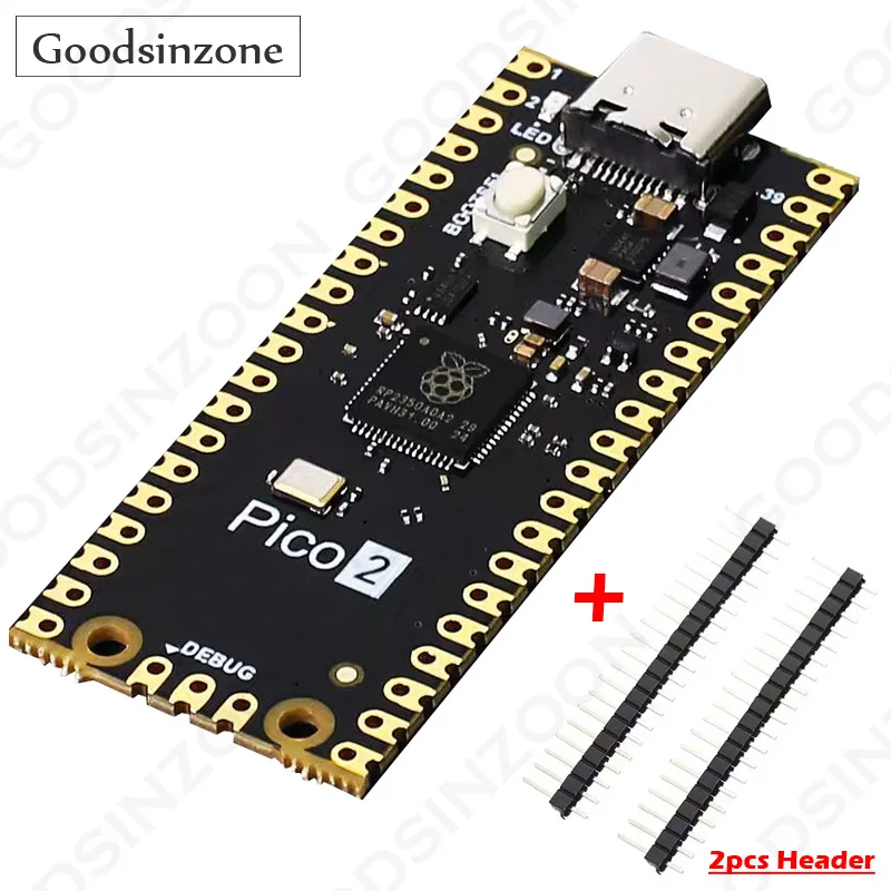 

Плата разработки Raspberry Pi Pico 2 с микроконтроллером RP2350 (чипом RP2040) и материнской платой USB Type-C Pico2