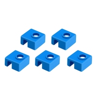 5Pcs 3D Printer MK8 Protective Silicone Sock Cover for Case for Ender 3 Heater Block of CR10,10S,S4,S5 Anet A8 MK7/MK8/M