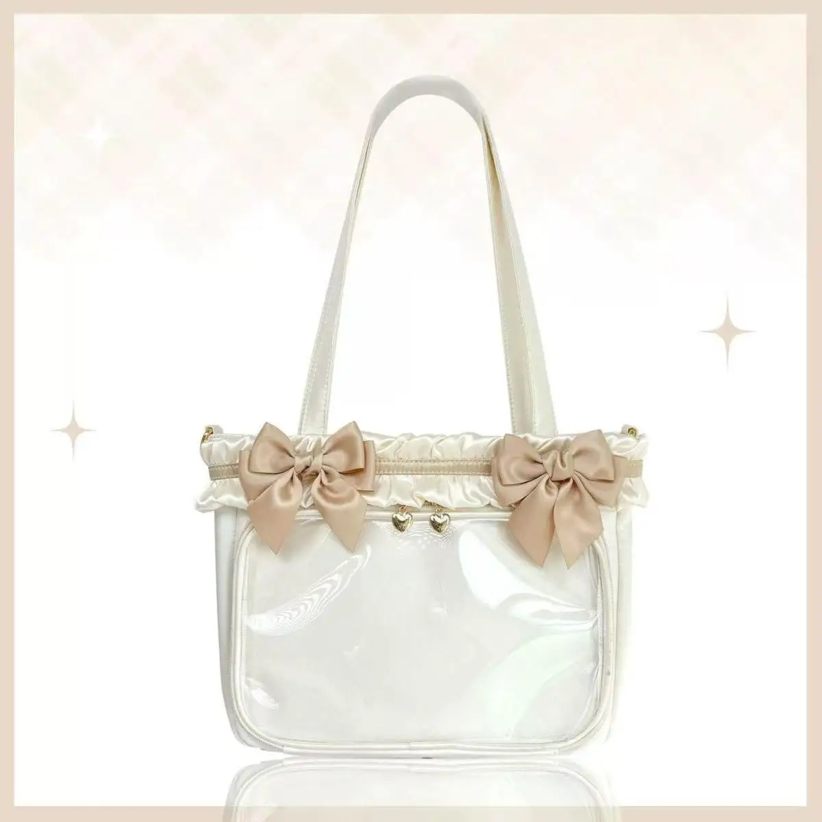 

Women's bag Shoulder bag cuteore high end bag handbags for woman ita bag transparent idol photo display bag y2k bag bow big