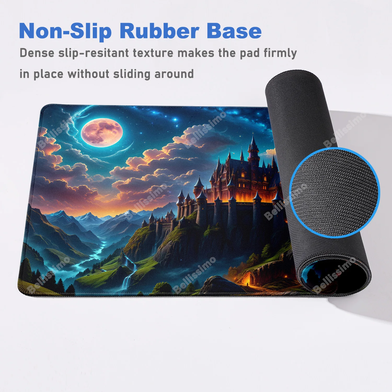 Large Forest Tower building Mouse Pad Mechanical Keyboard Desk Pads Gaming Accessory Mousepad Rubber Mouse Mat Gamer Desk Mat