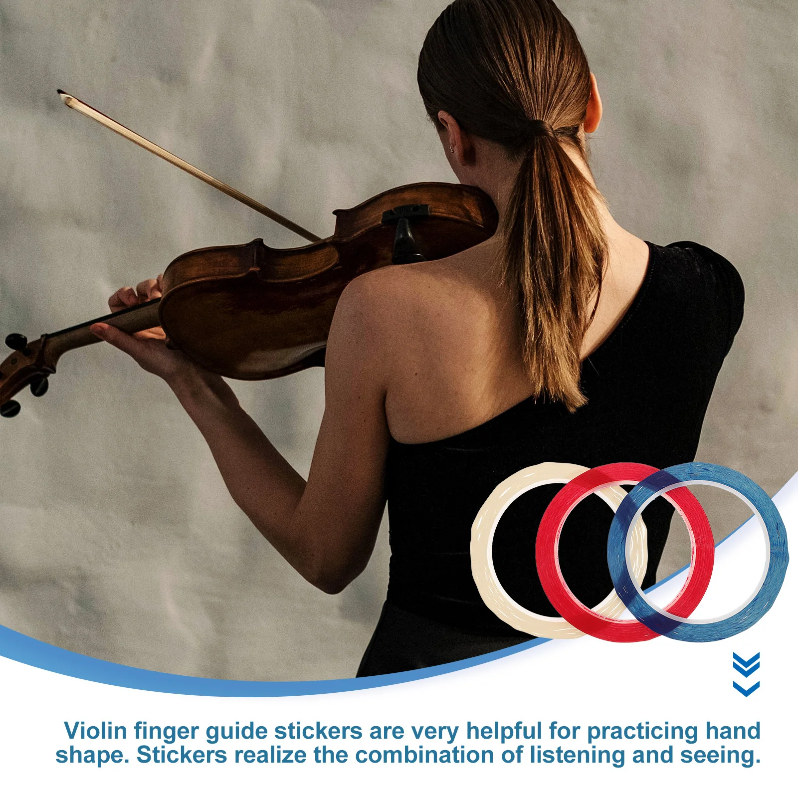 

3pcs Violin Fretboard Stickers Tape Finger Position Labels For Beginners Easy Apply Remove No Residue Violin Learning Helper