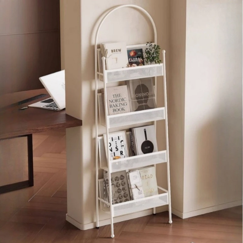floor-to-ceiling creative magazine racks medieval style space saving bookshelves corner display scaffale con ripiani furniture