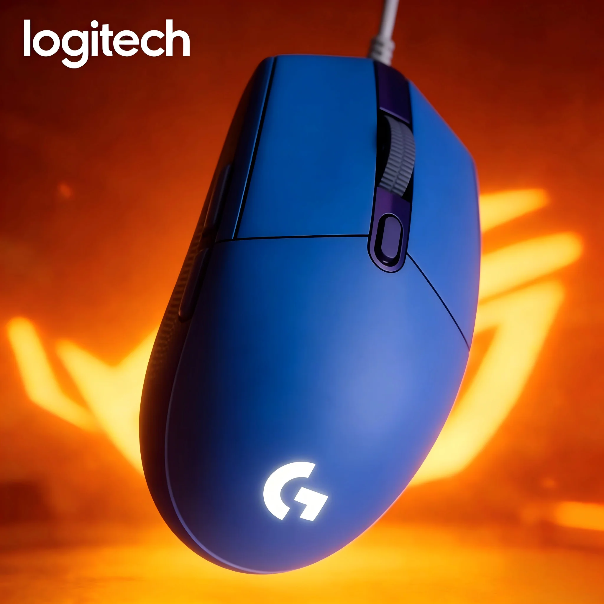 

Logitech G203 Wired Dual-Mode Silent Gaming Mouse, Designed for Tablet and Laptop Gaming in Black, Blue, White, and Purple