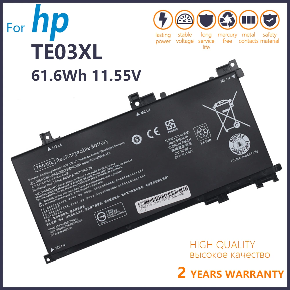 

Genuine TE03XL Laptop Battery For HP OMEN 15-bc011TX 15-bc012TX 15-bc013TX 15-AX015TX AX017TX TPN-Q173 HSTNN-UB7A 849910-850