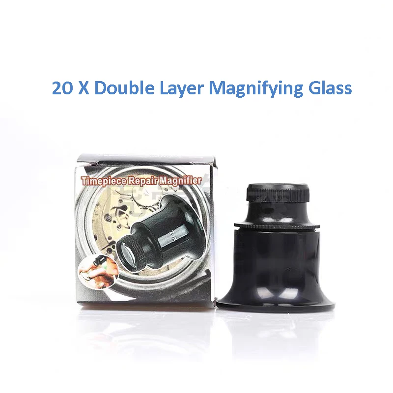 20X Jeweler Watch Magnifier Tool Portable Monocular Magnifying Glass Loupe Lens for Eye Magnifier Len Watchmakers