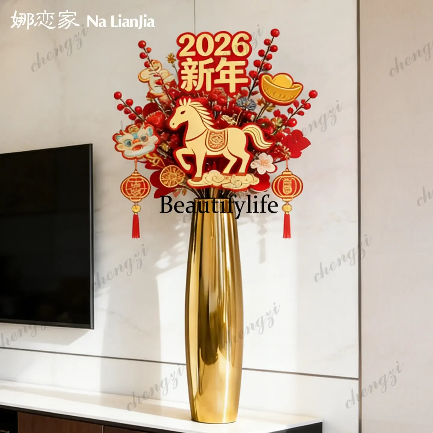 C178 European creative modern living room home soft decoration flower arrangement set ceramic large vase ornament handicraft