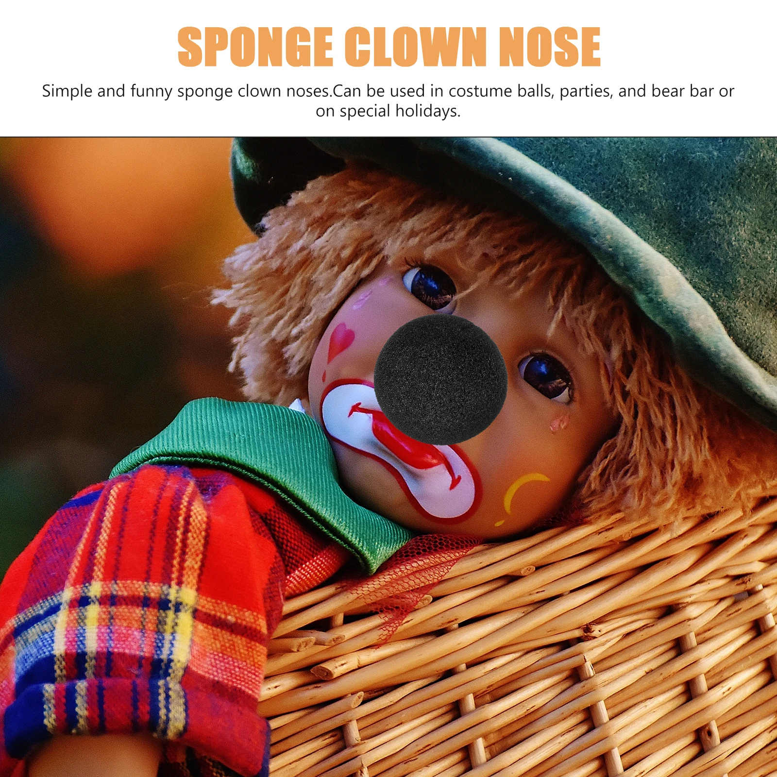 

50 Pcs Carnival Clown Party Nose Prop Halloween Accessories Make up Costume Child Props