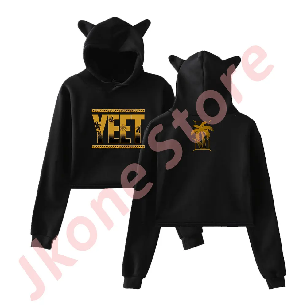 Jey Uso Golden Yeet Merch Pullover Female Cat Ears Hoodie Long Sleeve Top Women's Clothes