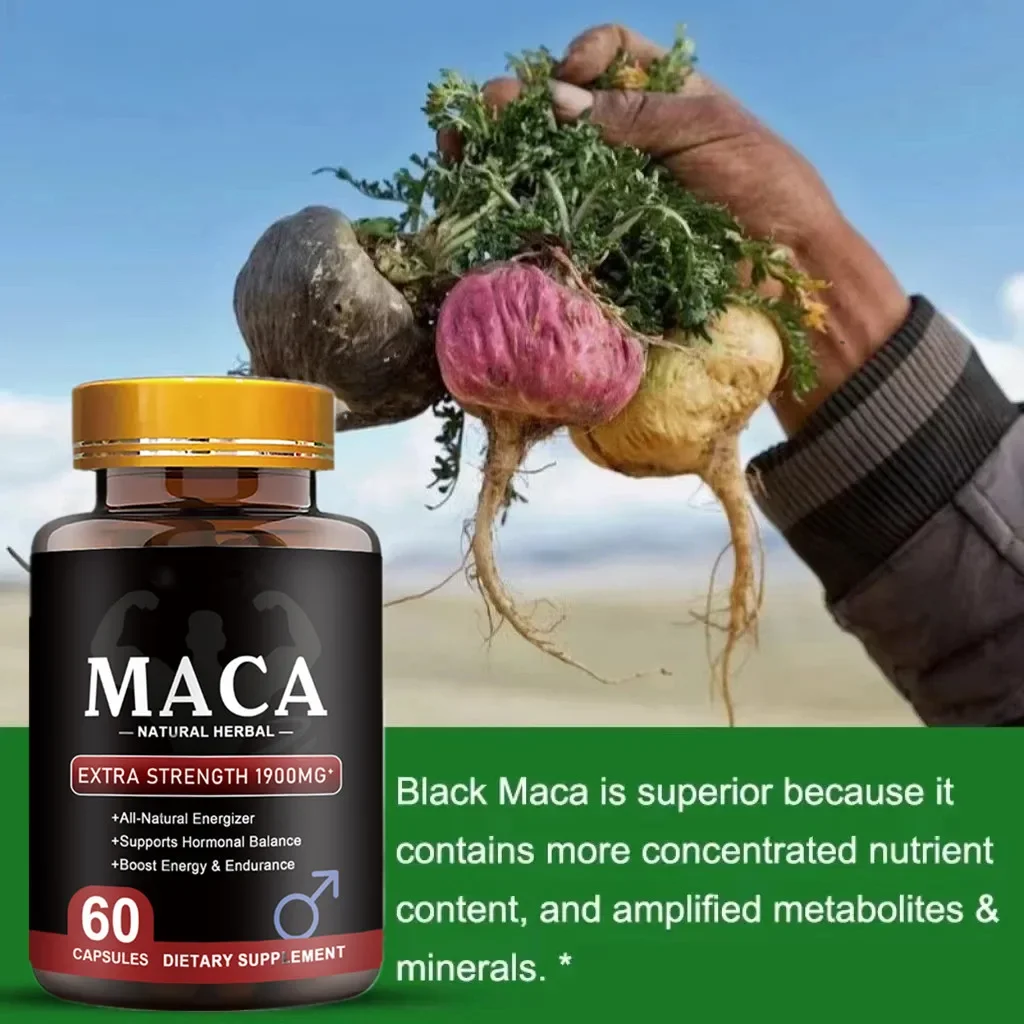 Organic Maca Capsules for Natural Ginseng Pills