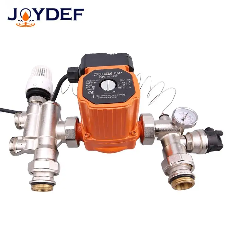 DN25 Thermostatic pump mixer blender for Water Underfloor Heating Manifold mixing valve water mixing center water mixing system