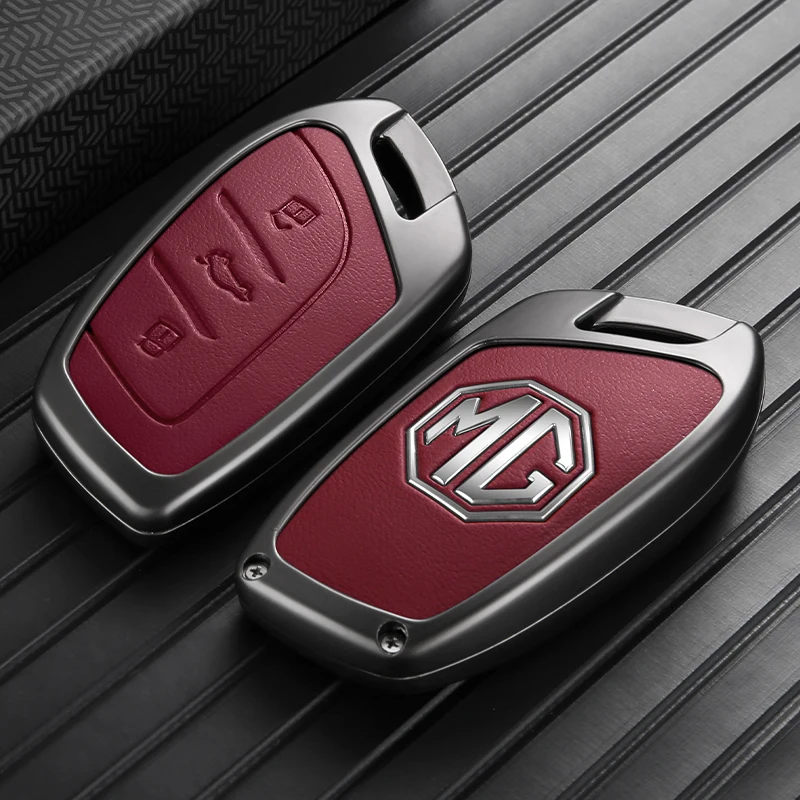 Zinklegierung Autoschlüssel-Hülle für MG ZS ZS EV Smart-Fernbedienung Schlüsselschutzhülle mit Schlüsselring Auto-Styling Modifikationsteile – Detail 14