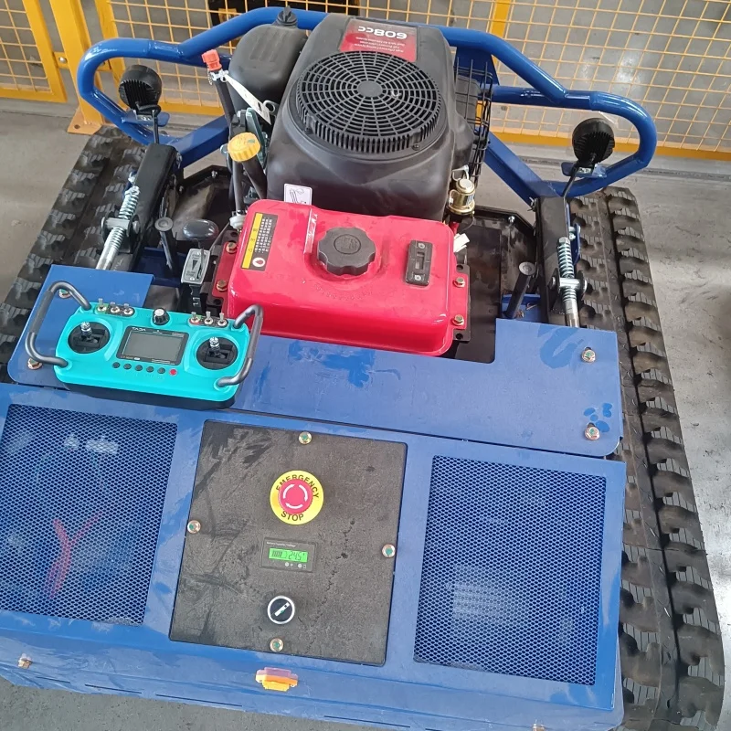 Customizable Remote-Controlled Crawler Zero-Turn Lawn Mower for Precision Agricultural Leaf Care