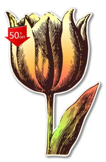 

Tulip Color Phone Cute Bumper Motor Home Laptop Boat Waterproof Vinyl Decal Accessory Funny Cool Aesthetic Unique