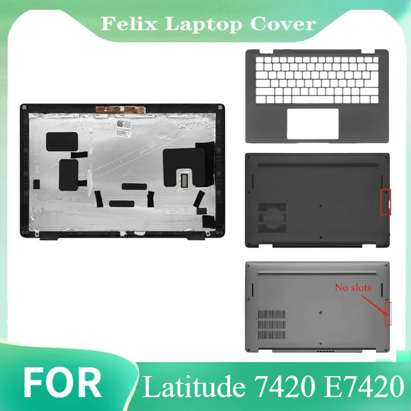 For Latitude 7420 E7420 Replace New Laptop LCD Back Cover Top Case Upper Case Palmrest 0RYYMK RYYMK Bottom Base 0857YM 0H4XRY
