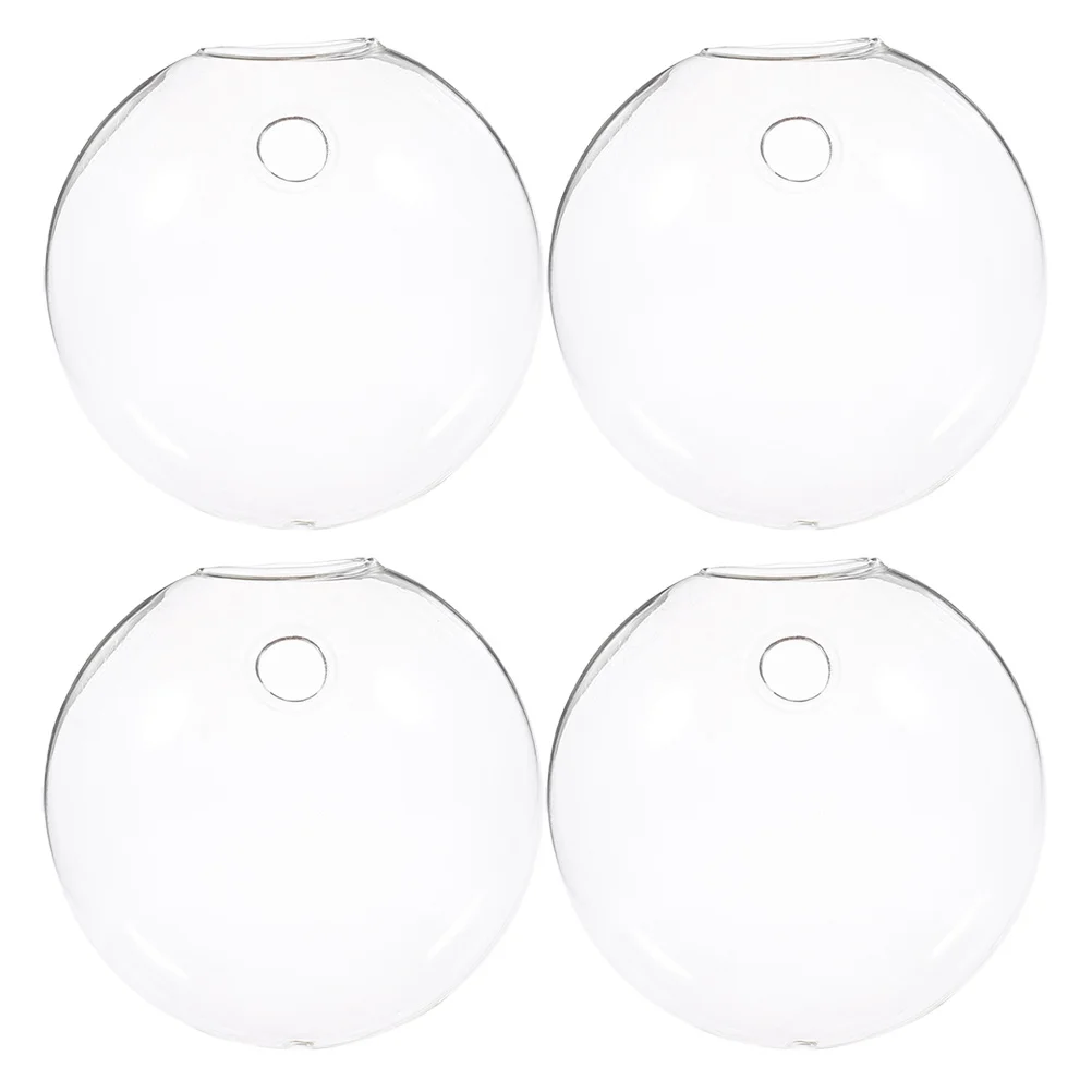 

4Pcs Hydroponic Glass Vase Wall Mounted Hanging Planter for Indoor Plants Succulents Flower Decor Clear Glass Wall Pot for Home