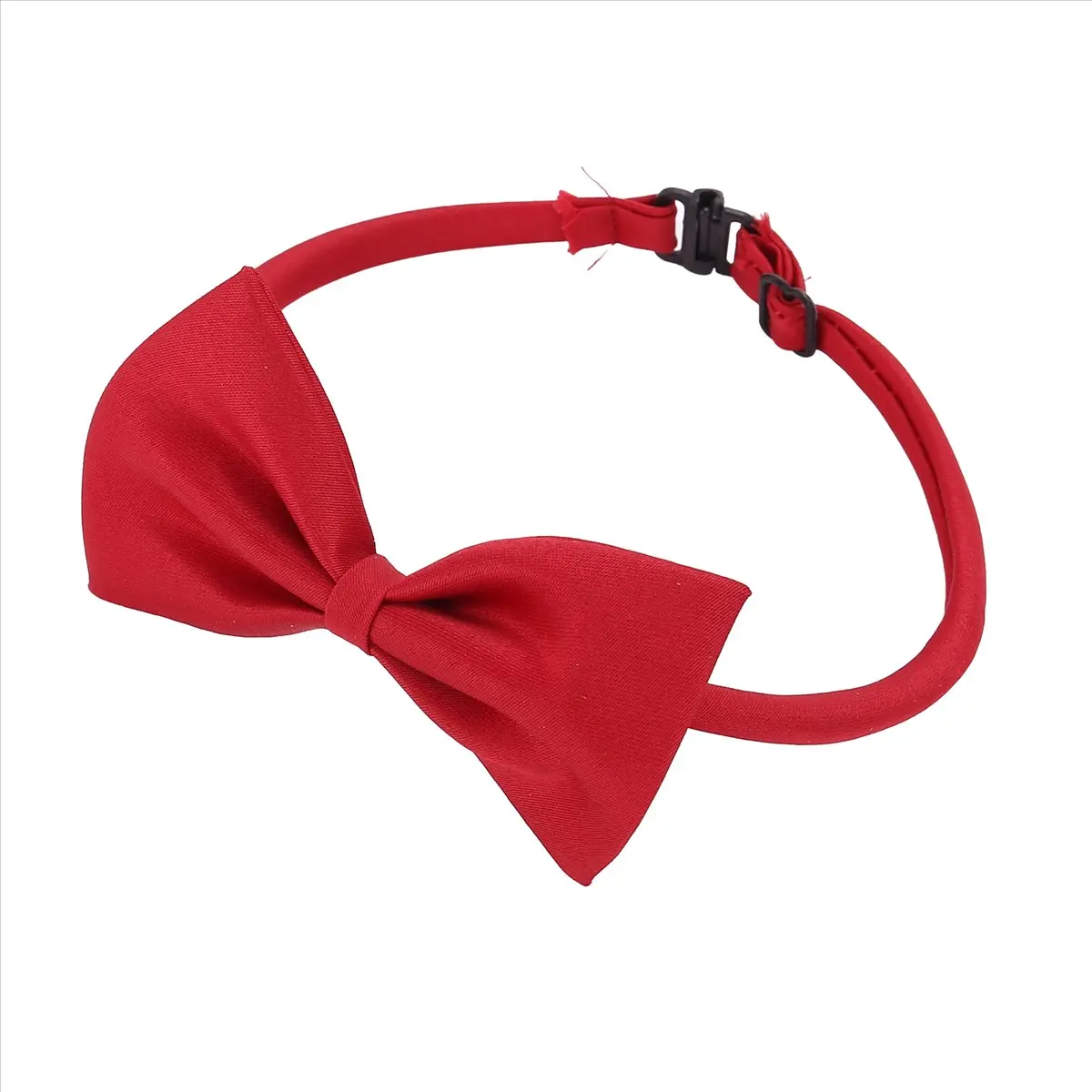 [ABPO] Cat Adjustable Collar Pet Bow Tie Pet Dog Necktie Bow Tie Puppy Accessory Cute Wine Red
