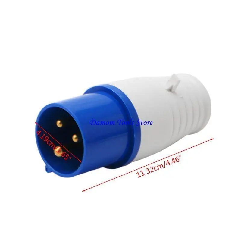 57BE 16 AMP 3 PIN PLUT Industrial Plug 220-250V Weathprofling IP44 2P+E 3PHASE 16A