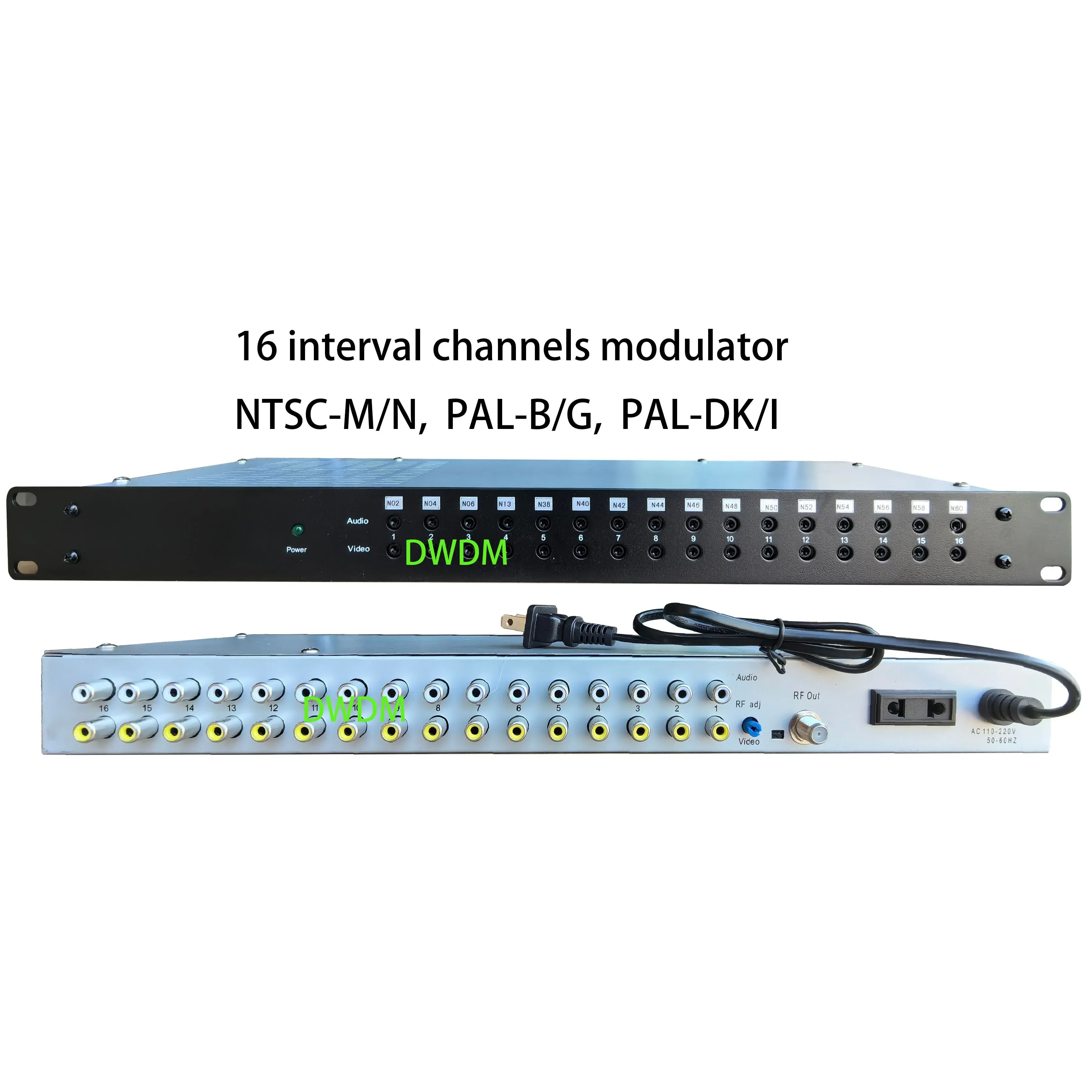 

interval channels, 16 in 1 catv headend modulator CATV modulator, NTSC modulator, PAL-BG modulator