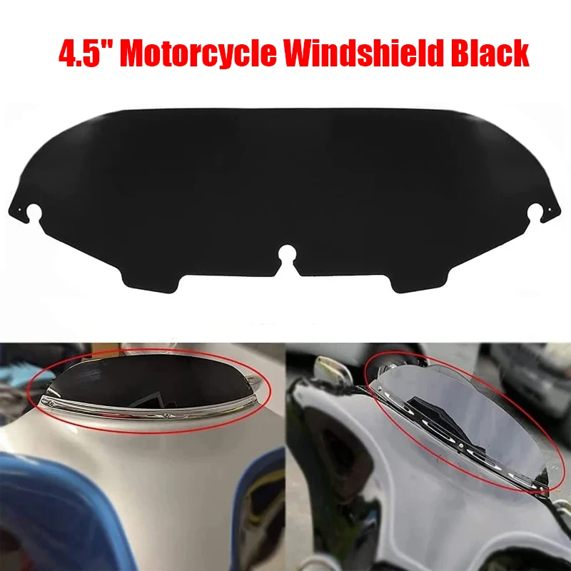 

Motorcycle 4.5" Black Smoke Clear Wave Windshield For Harley Touring FLHX FLHT Motorcycle Windscreen Deflector Parts 1996-2013