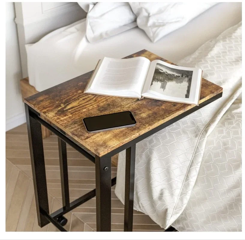 

Мобильный журнальный столик с железным каркасом, бытовой диван, боковые чайные столики, небольшой столик для спальни, прикроватная угловая мебель для гостиной