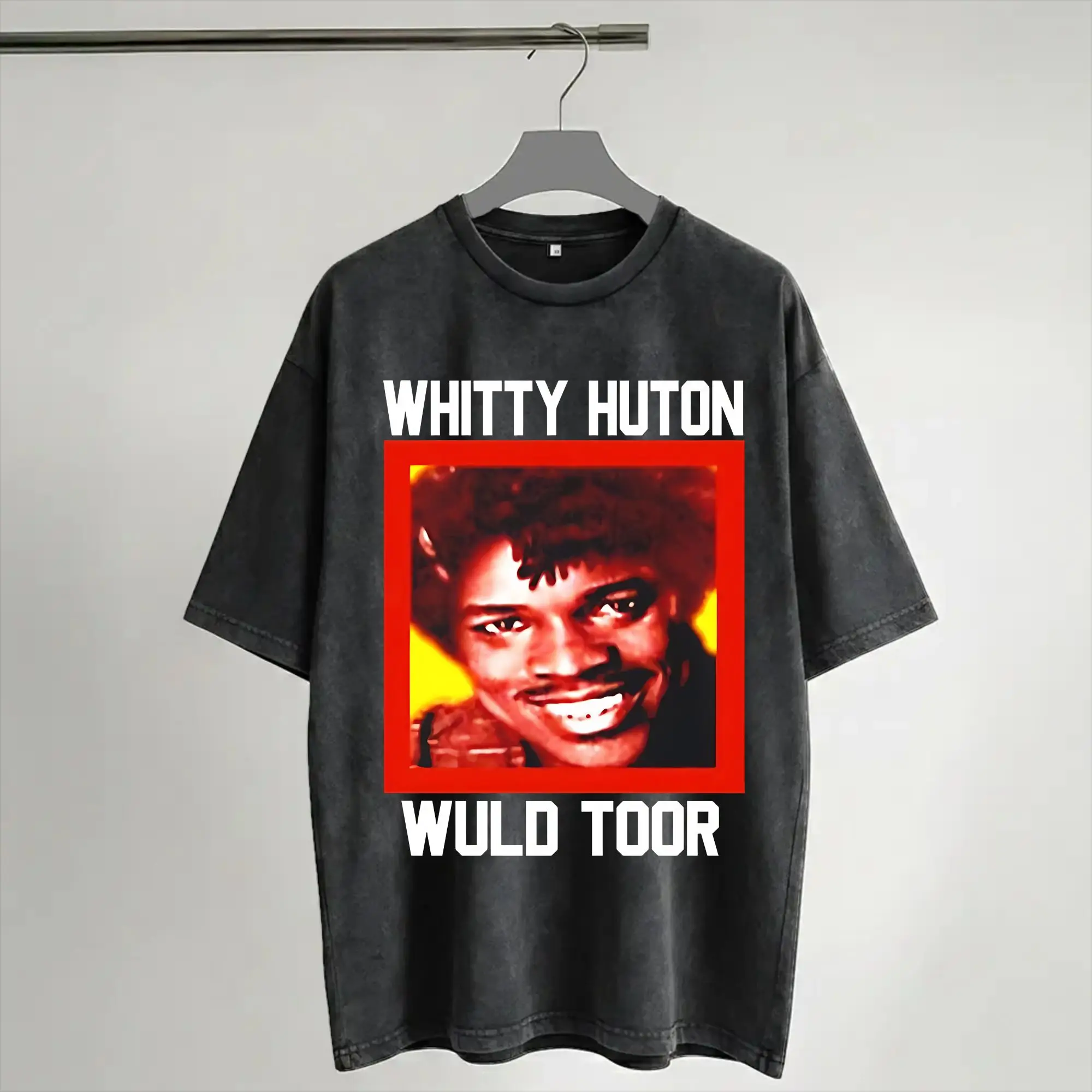 Whitty Huton Wuld Toor Washed T Shirt Streetwear Hip Hop Vintage T-Shirt  Tee Shirt Men Women 100% Cotton High Street