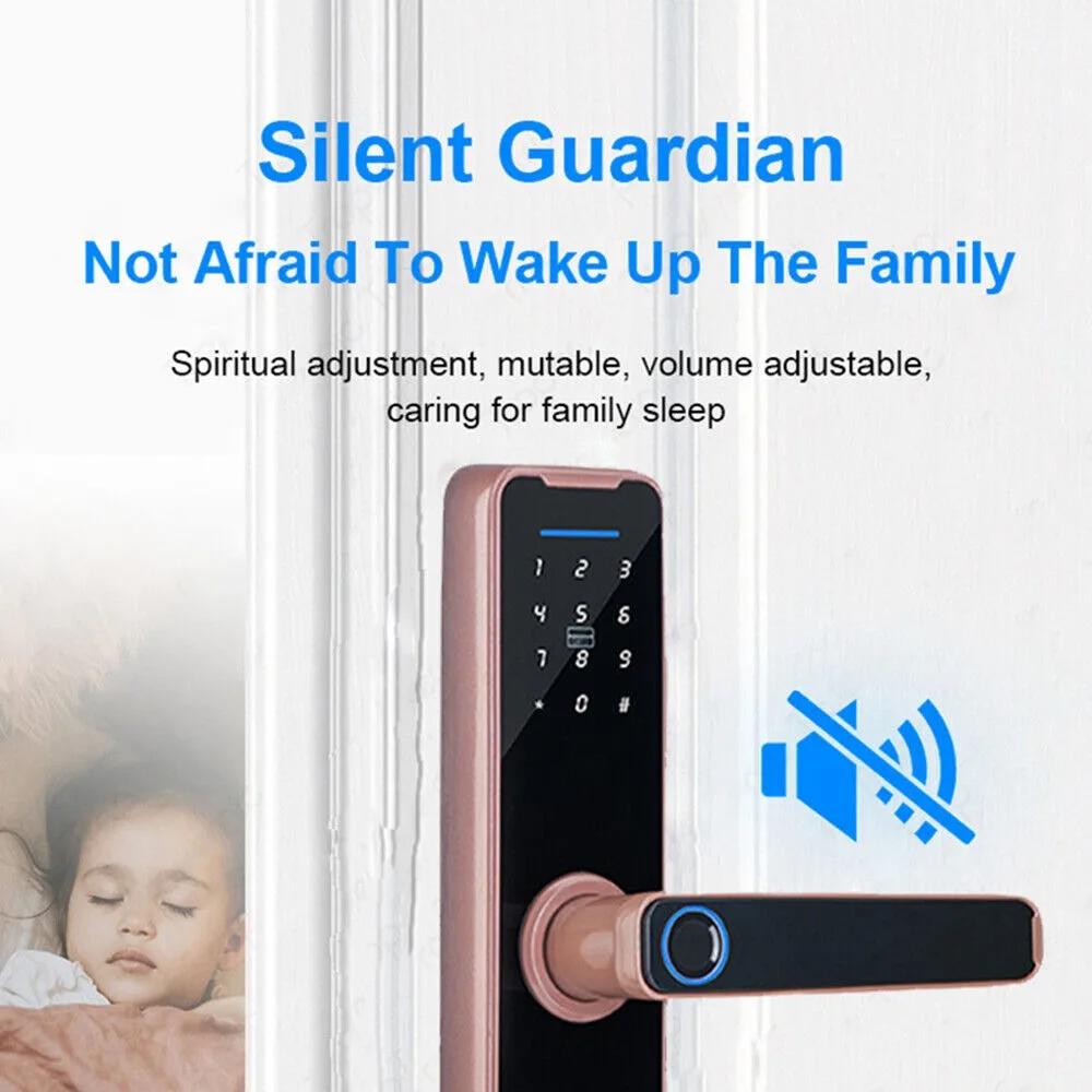 CDOK K7 Pro Tuya smart lock fingerprint lock password lock door lock black red bronze image 4