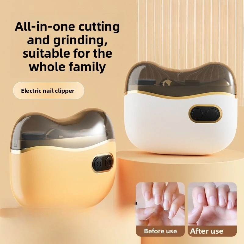 

Мини-электрическая машинка для стрижки ногтей 2-в-1 для дома, для взрослых, с функцией заточки и вакуумным отсосом, бесшумная, с защитой от защемления кожи