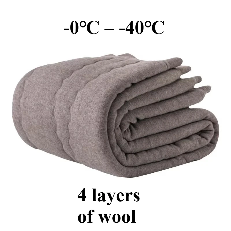 

Four-layer Extra-thick 100 Wool Filled Pants Men's Winter Thickened Women's High-waisted Large-size Pantalon Termico plus size